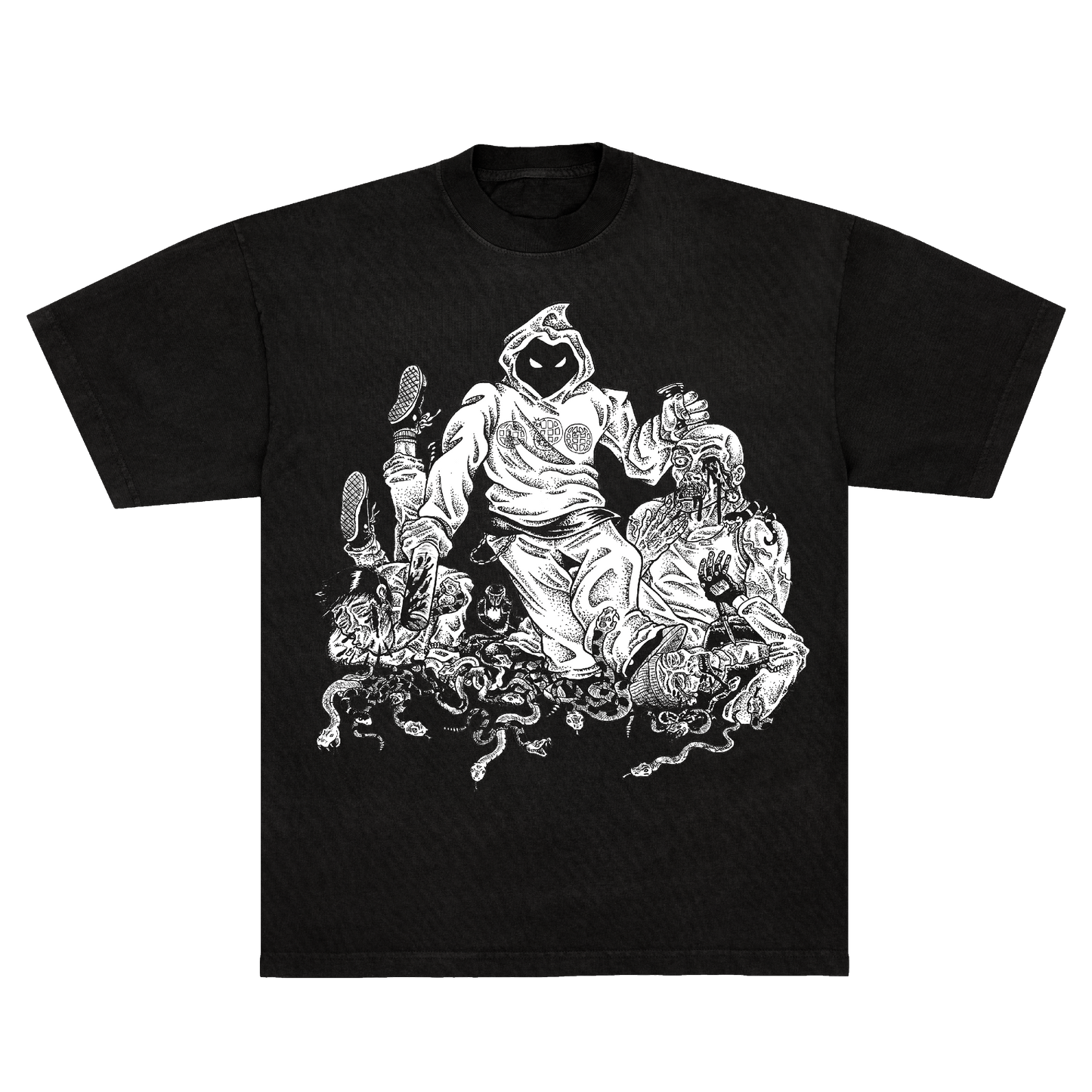 SNS GARMENT DYED TSHIRT - BLACK