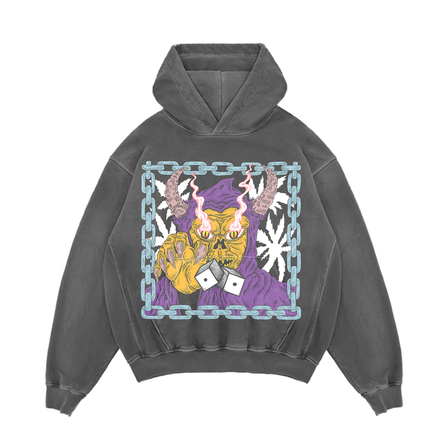 SNAKE EYES HEAVYWEIGHT HOODIE VINTAGE GREY