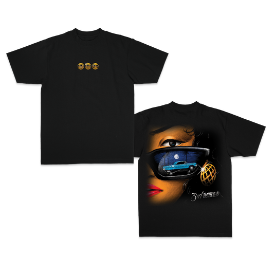 SIXTH ST GARMENT DYED TSHIRT - BLACK
